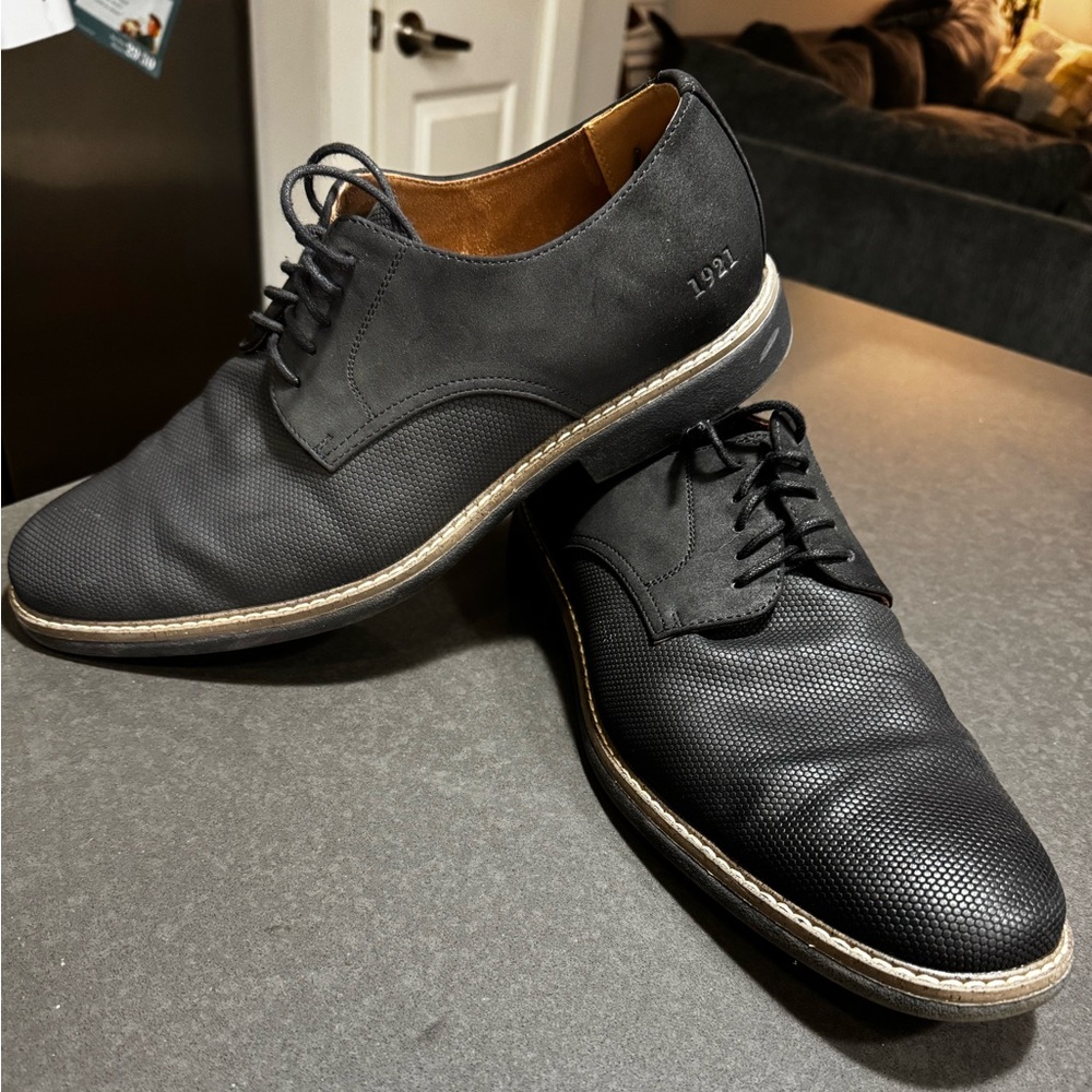 Freeman Black Leather Men's Dress Shoes 12W